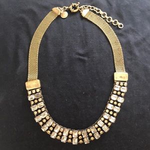 J. Crew Mesh Crystal Collar Necklace